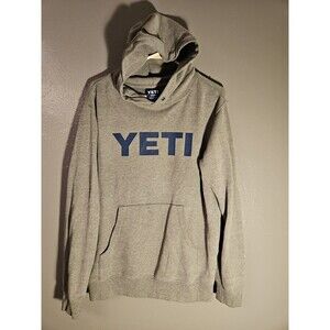 YETI‎  hoodie Gray Says YETI On Front Size Medium